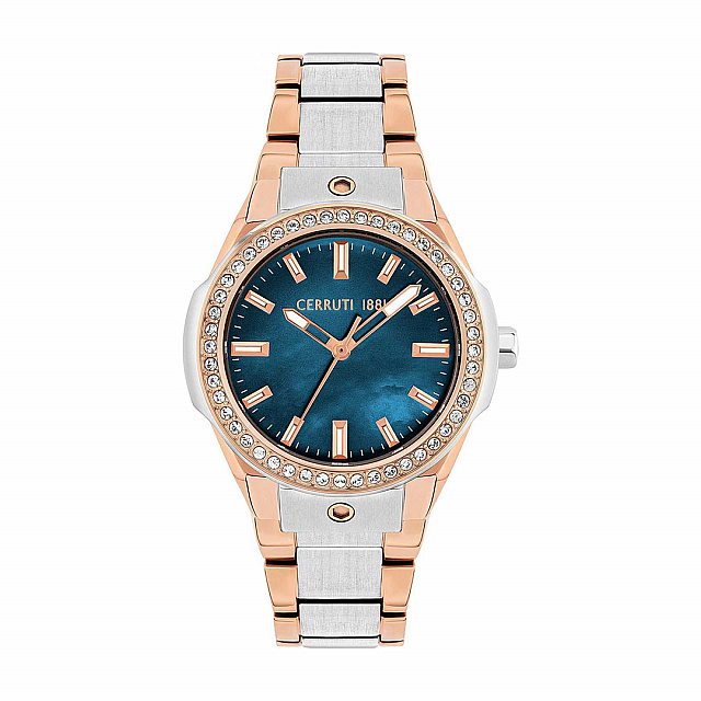 Cerruti 1881 Ruscello Crystals Two Tone Stainless St...
